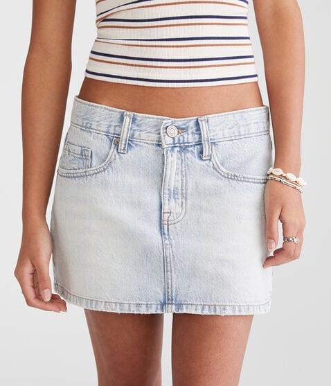 Low-Rise Denim Mini Skirt Low-Rise Denim Mini Skirt