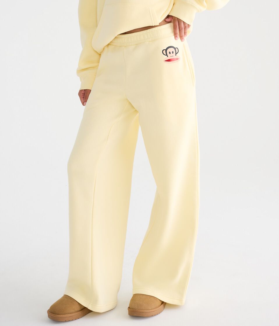 Aeropostale Paul Frank I Heart Julius High-Rise Wide Leg Sweatpants