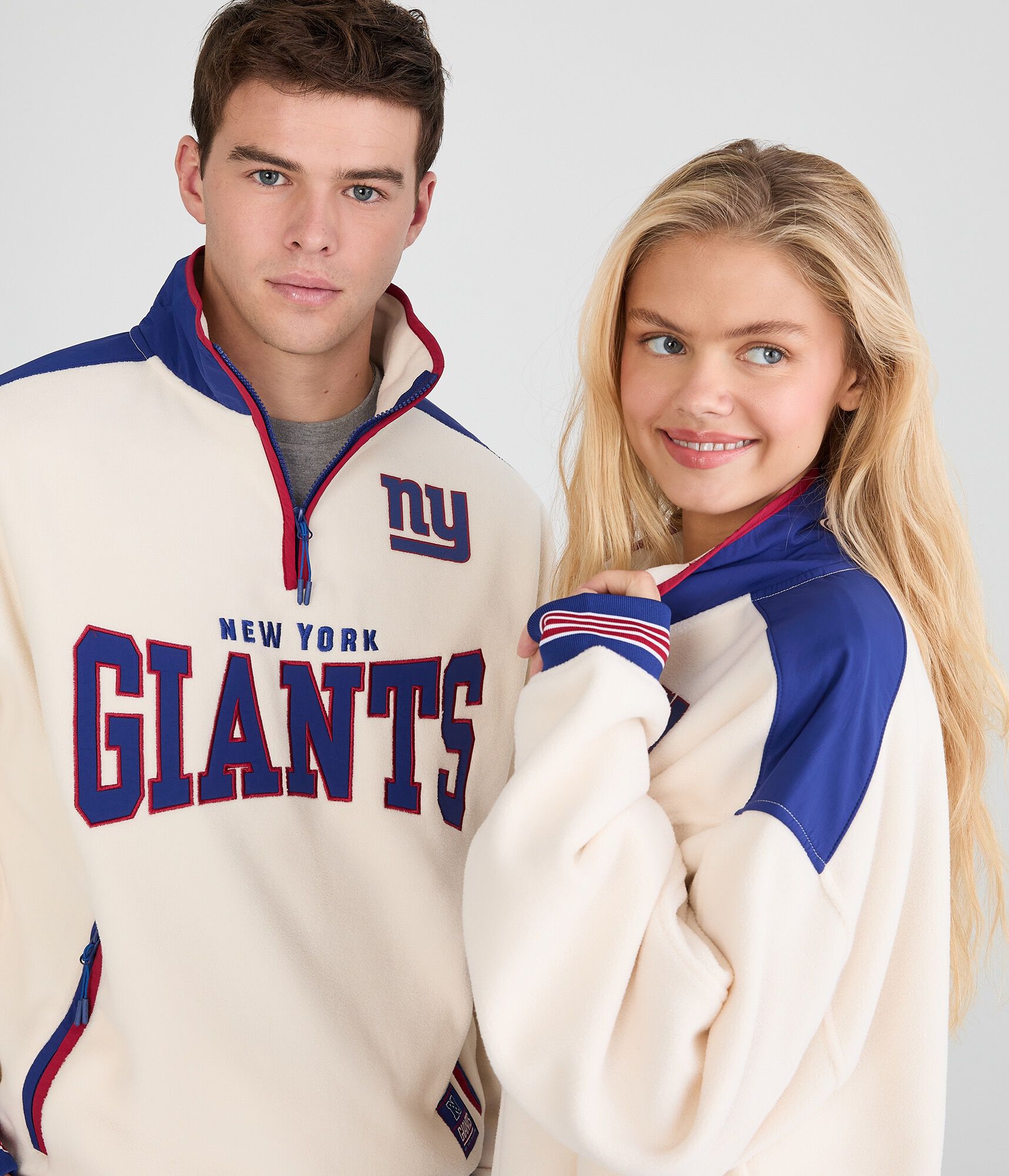 New York Giants Quarter-Zip Polyfleece Pullover