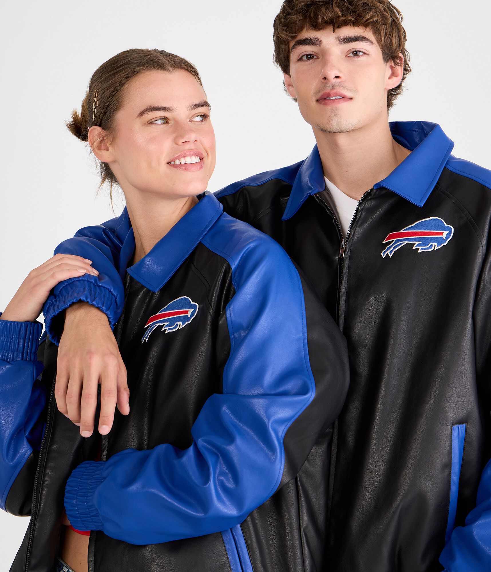 Buffalo Bills Faux Leather Full-Zip Jacket