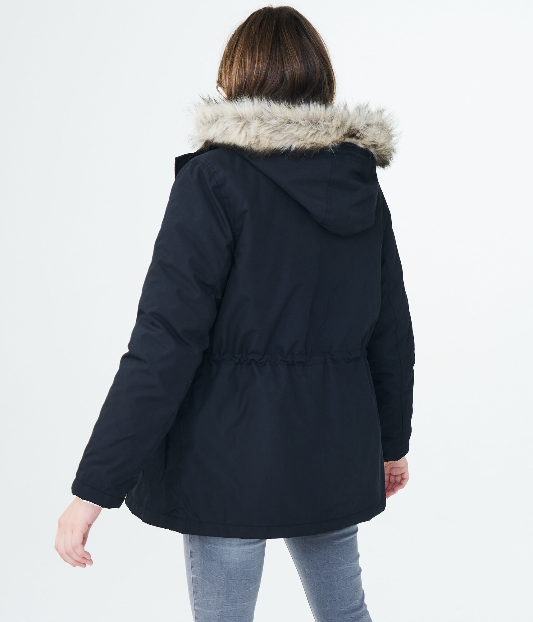 Solid 3-in-1 Built-Up Hooded Parka