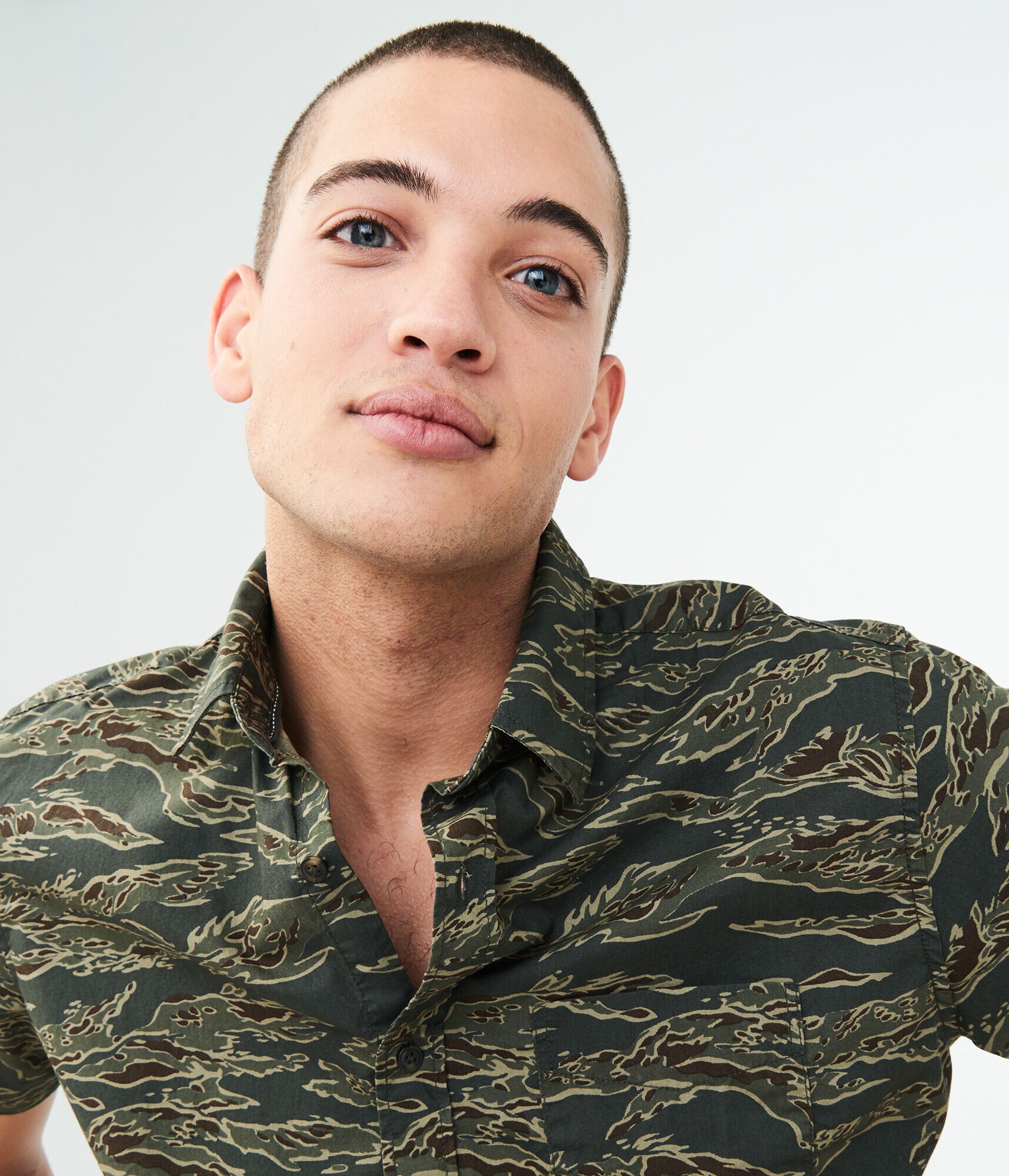 Tiger Camo Woven Shirt