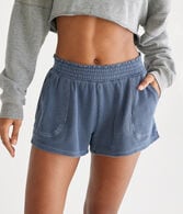 High-Rise Waffle Shorts