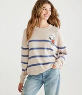 Peanuts® | Aéropostale Snoopy Love Striped Crew Sweater