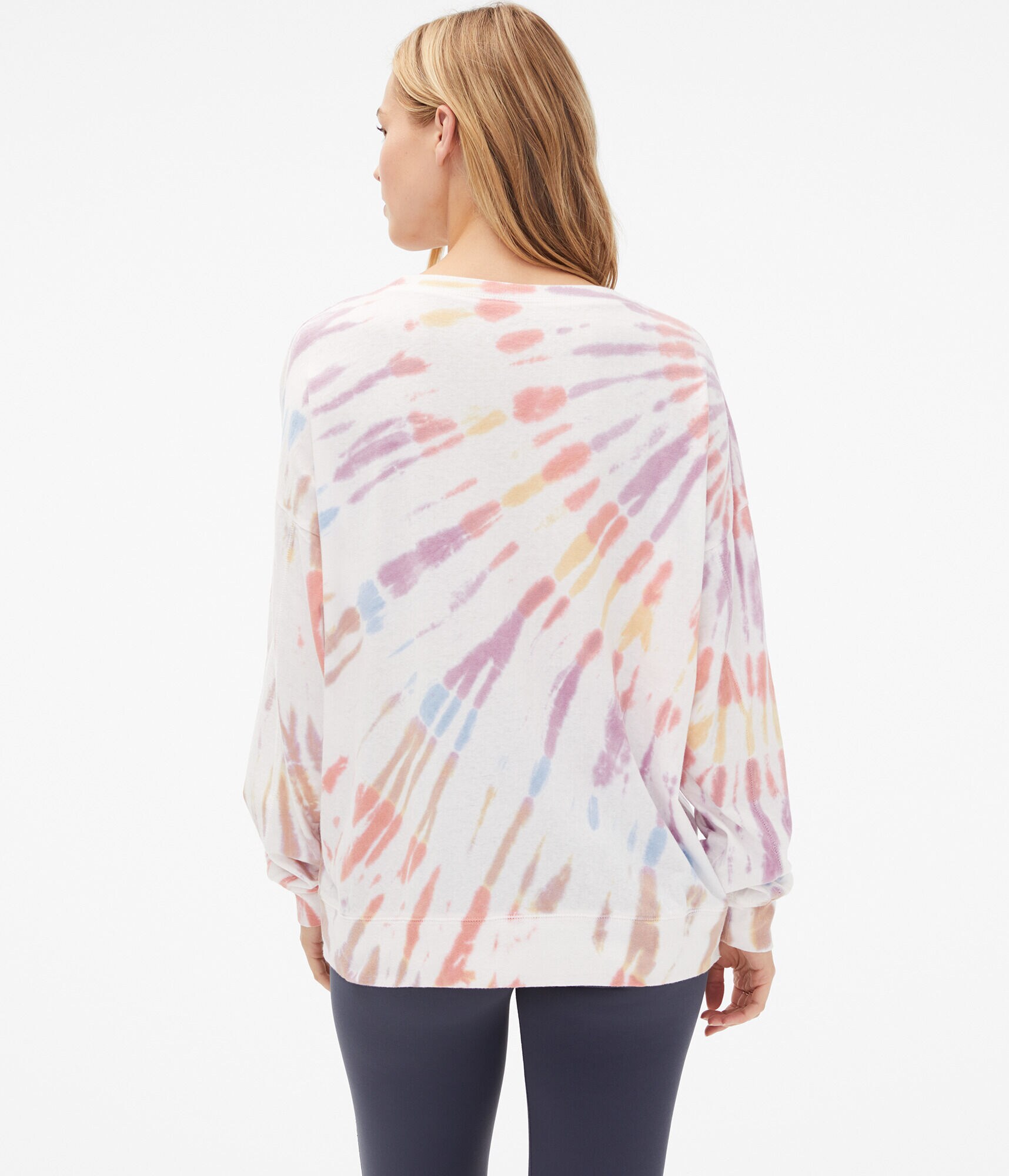Long Sleeve Tie-Dye Boyfriend Crew Tee