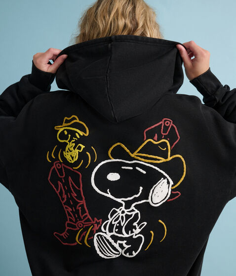 Peanuts® | Aéropostale Western Snoopy Cowboy Boot Pullover Hoodie Peanuts® | Aéropostale Western Snoopy Cowboy Boot Pullover Hoodie