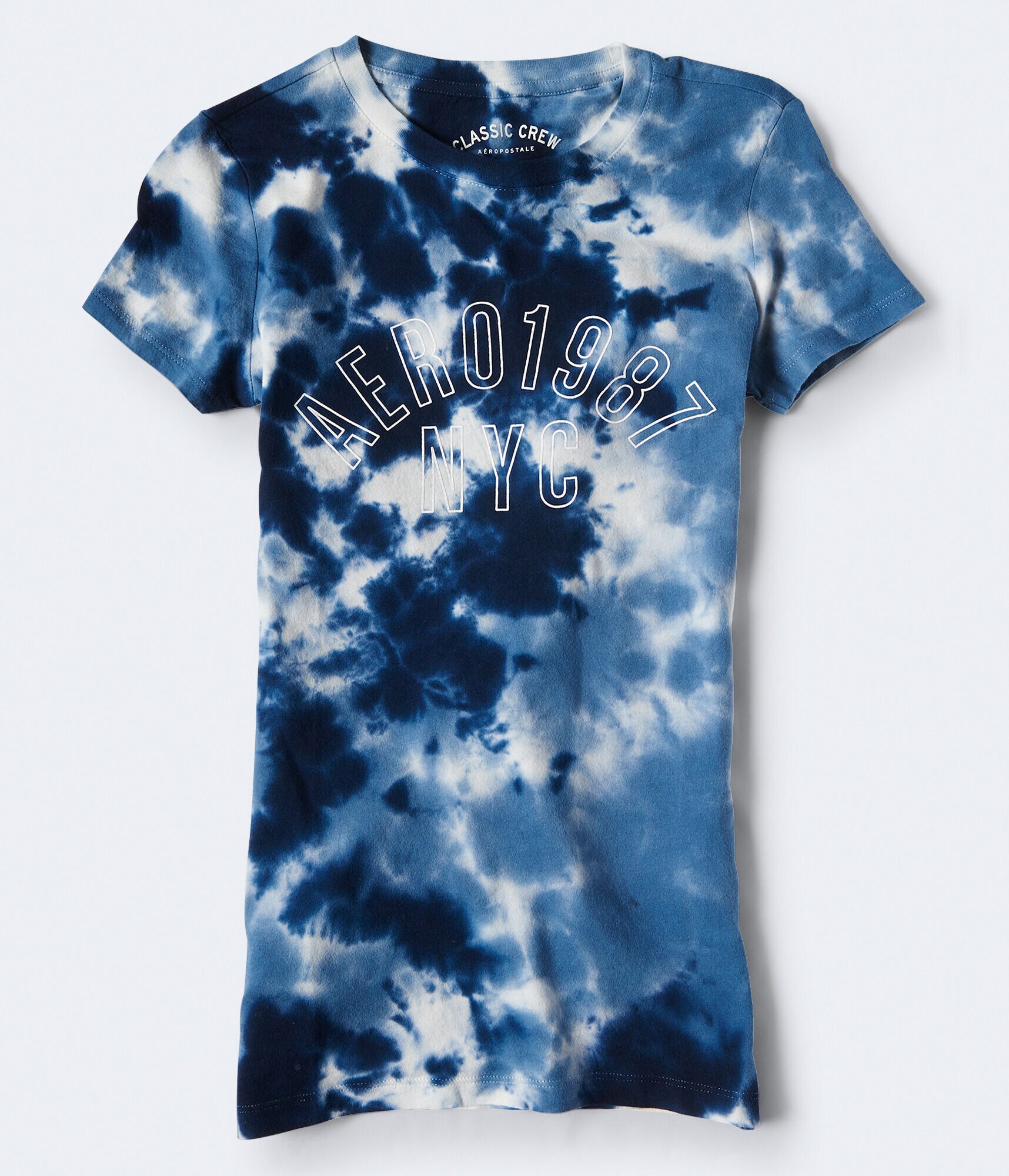 Navy Blue Tie-Dye Graphic Tee