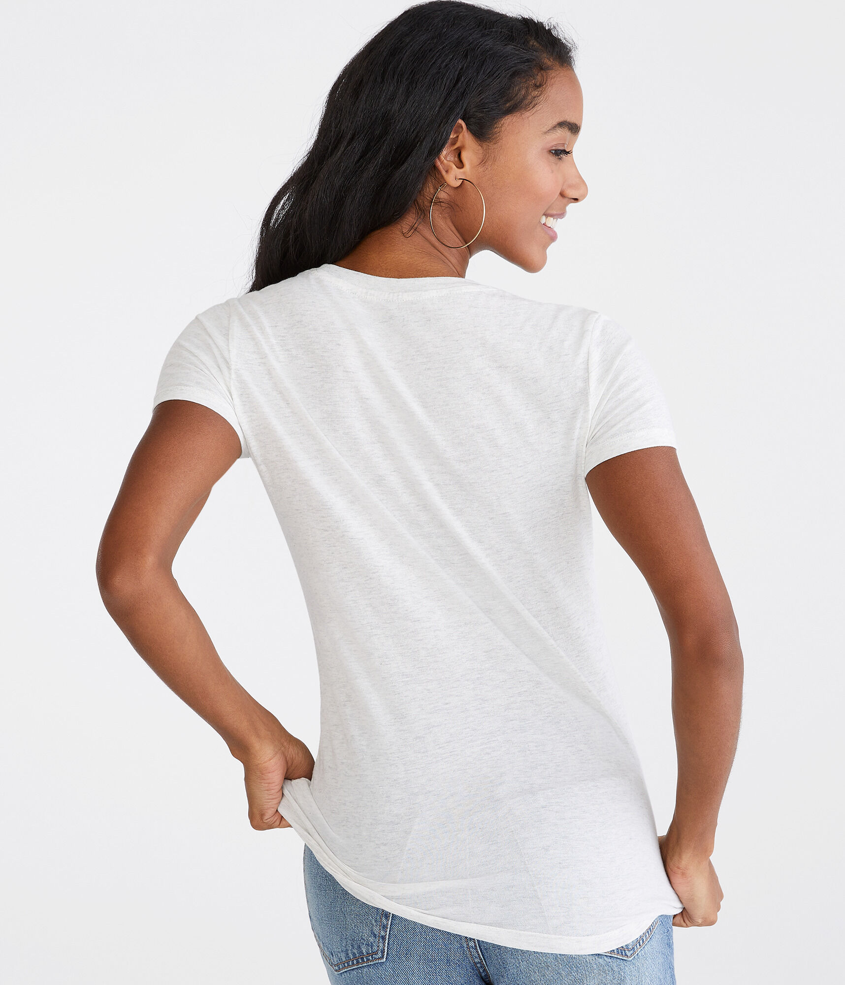 Aeropostale Embroidered Floral Graphic Tee