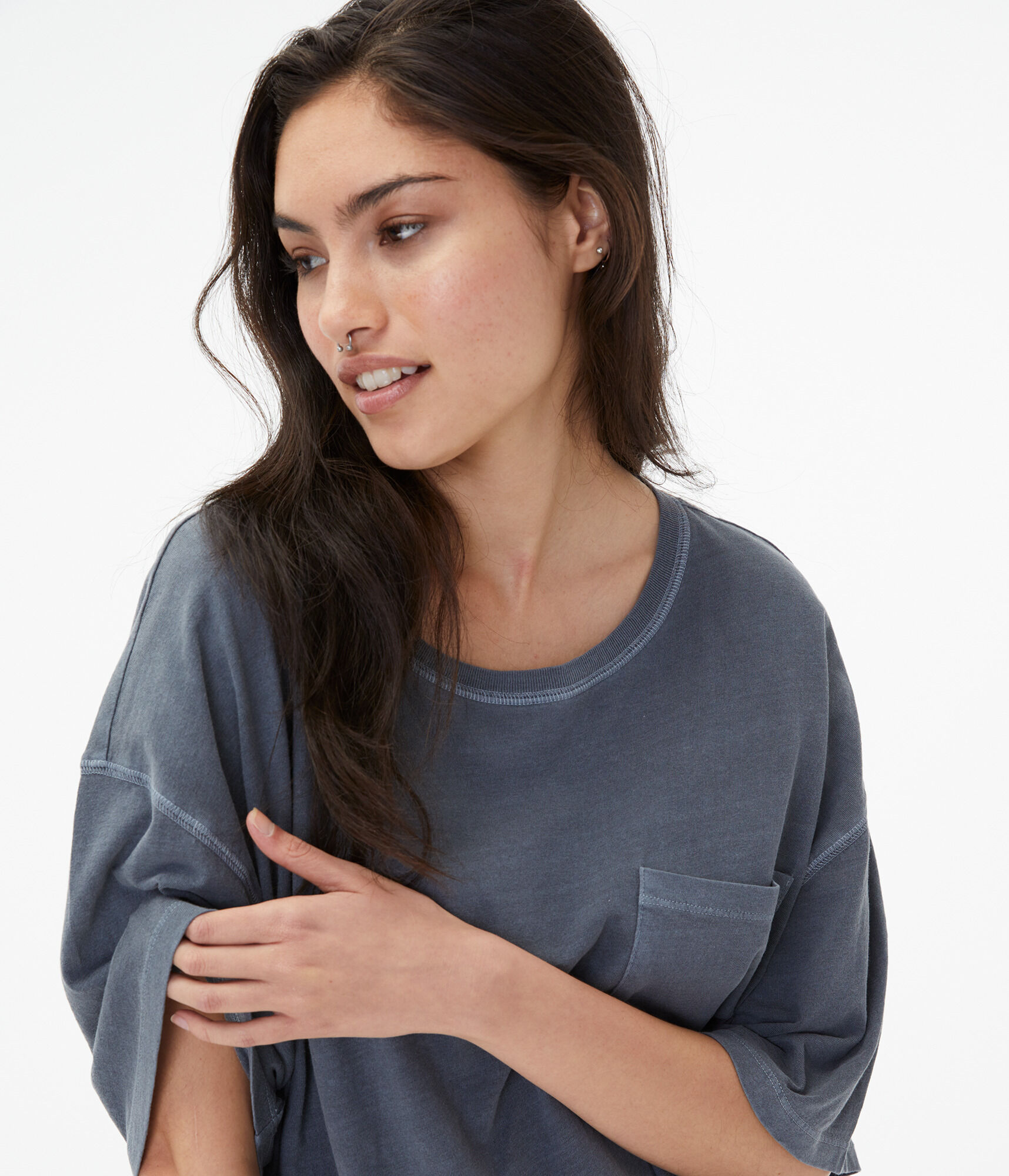 Washed Super-Oversized Boyfriend Crew Tee