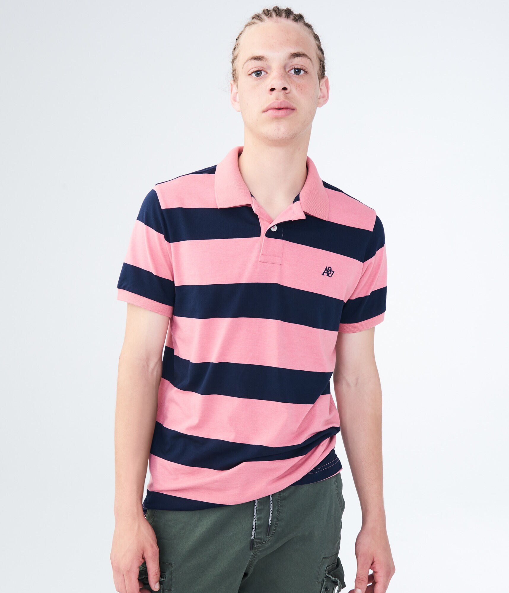 Striped Jersey Polo