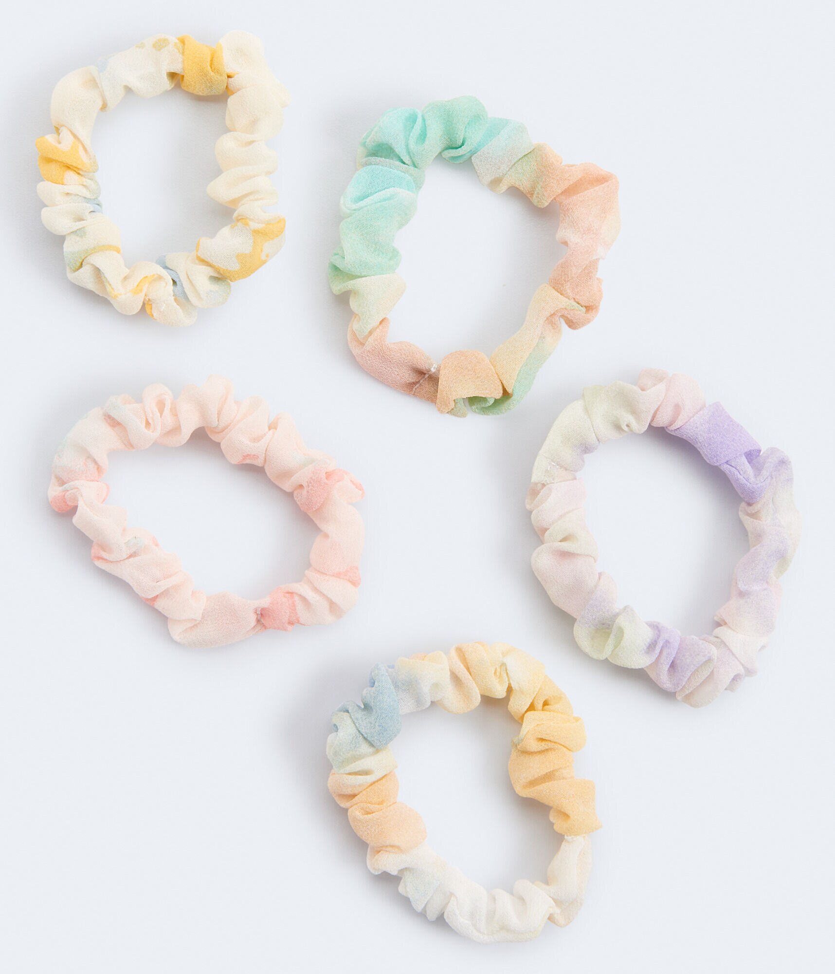 Watercolor Mini Scrunchie 5-Pack