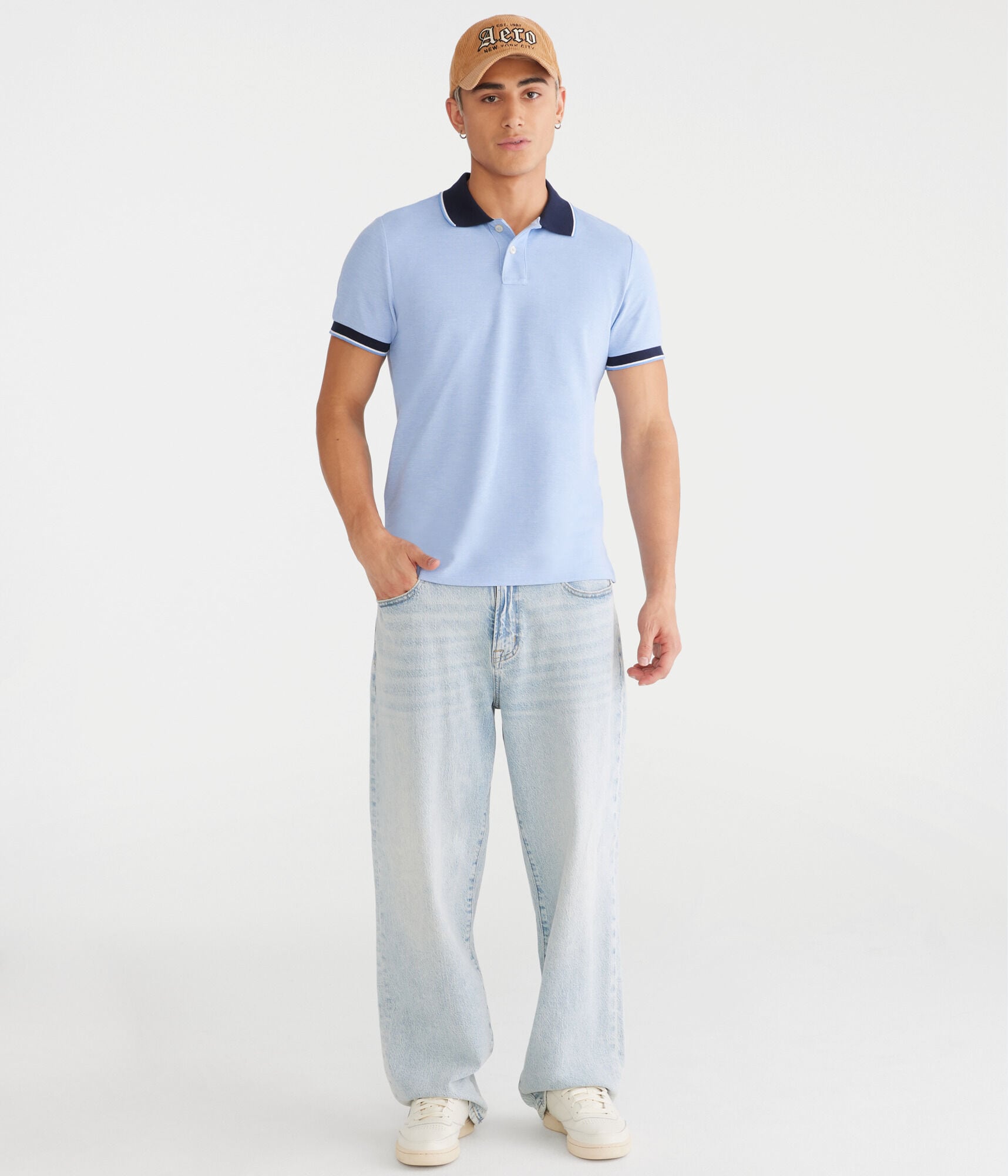 Contrast Tipped Piqu&amp;eacute; Polo