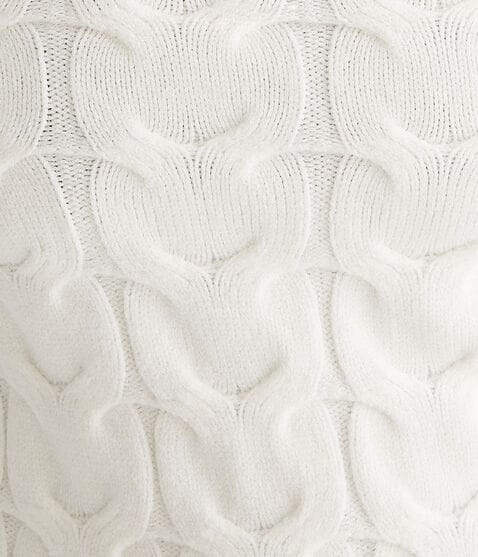 Cable Cropped Off-The-Shoulder Sweater