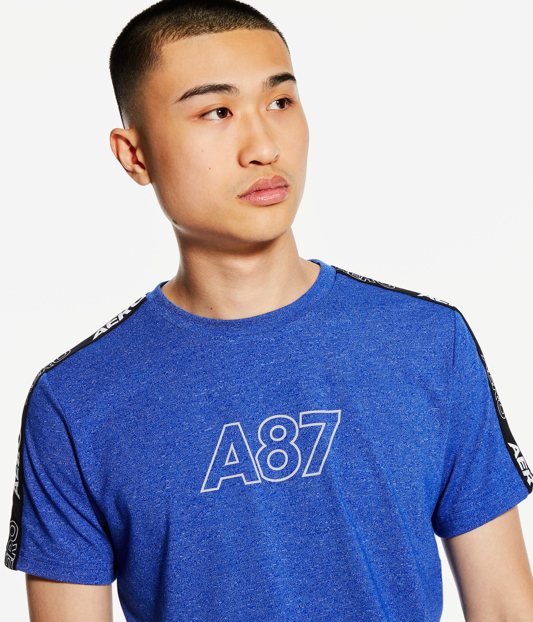 A87 Logo Sleeve Tape Stretch Graphic Tee