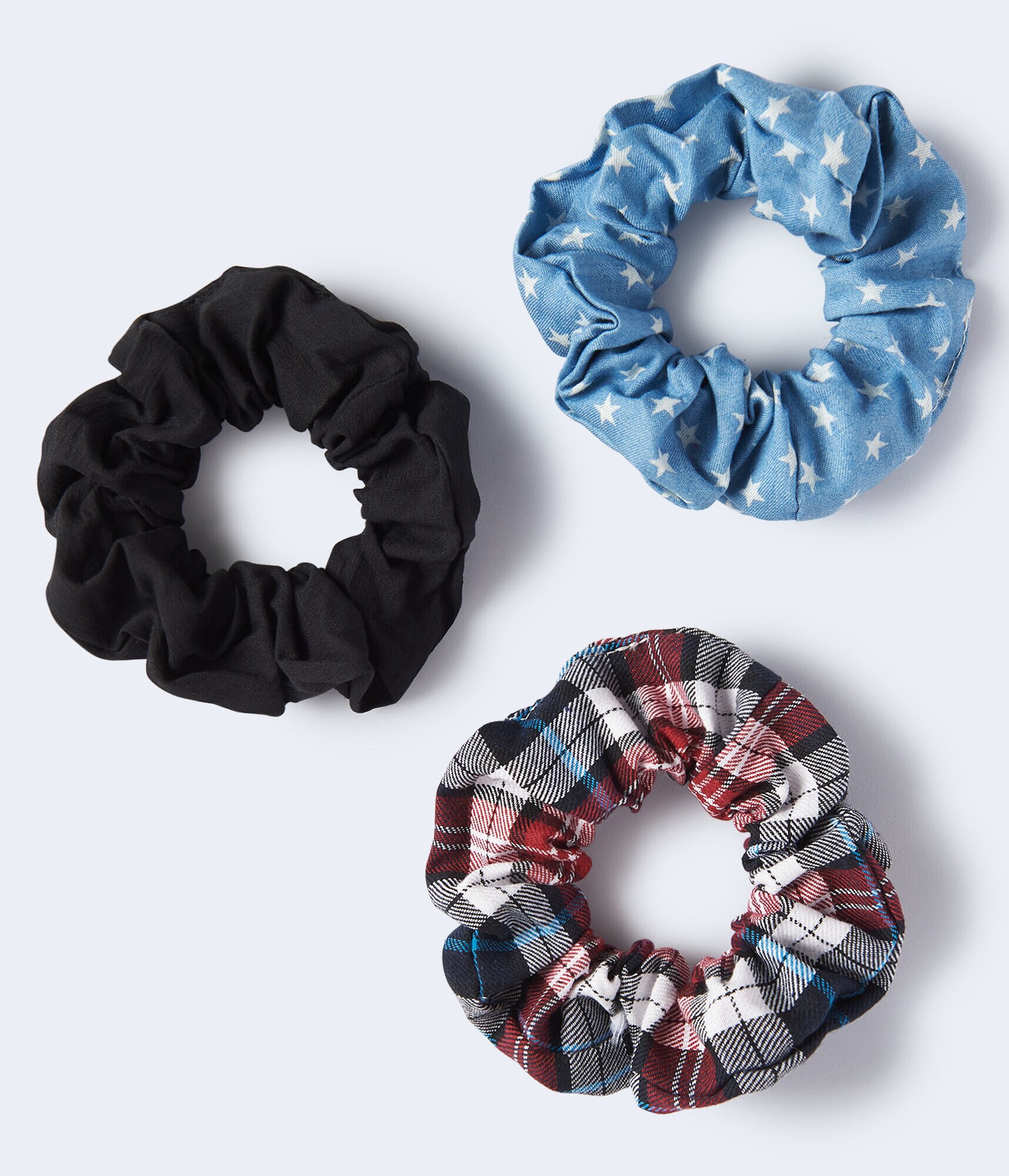Denim Star Scrunchie 3-Pack