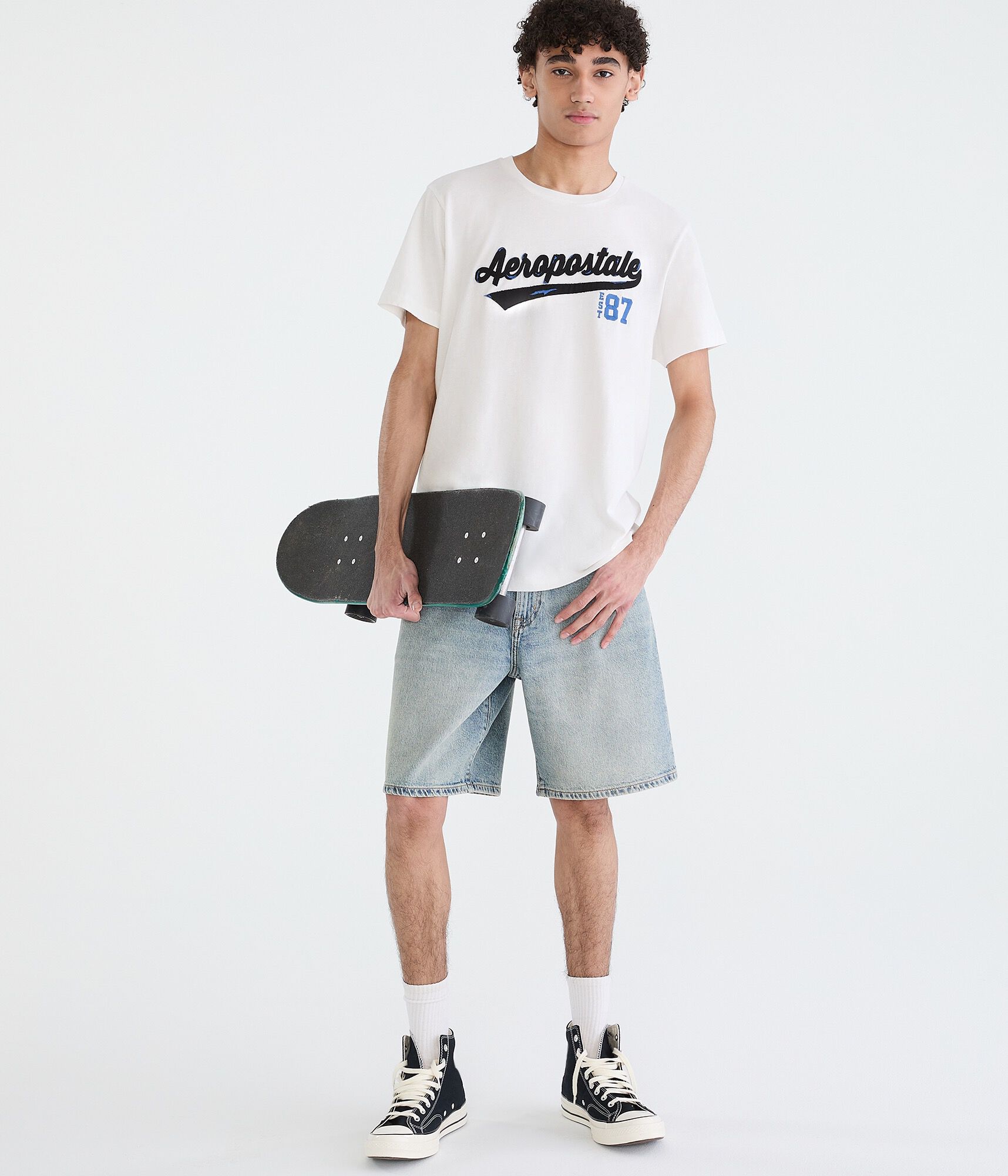 Aeropostale 87 Script Appliqu&eacute; Graphic Tee