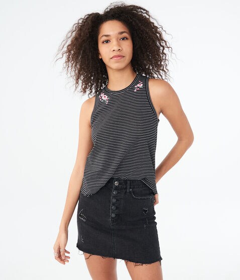 Seriously Soft Striped Floral Tank Seriously Soft Striped Floral Tank