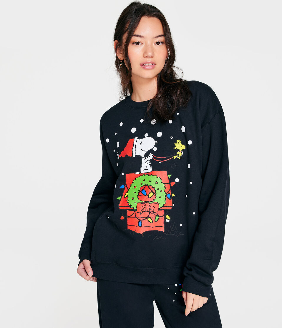 Snoopy Christmas House Crew Sweatshirt