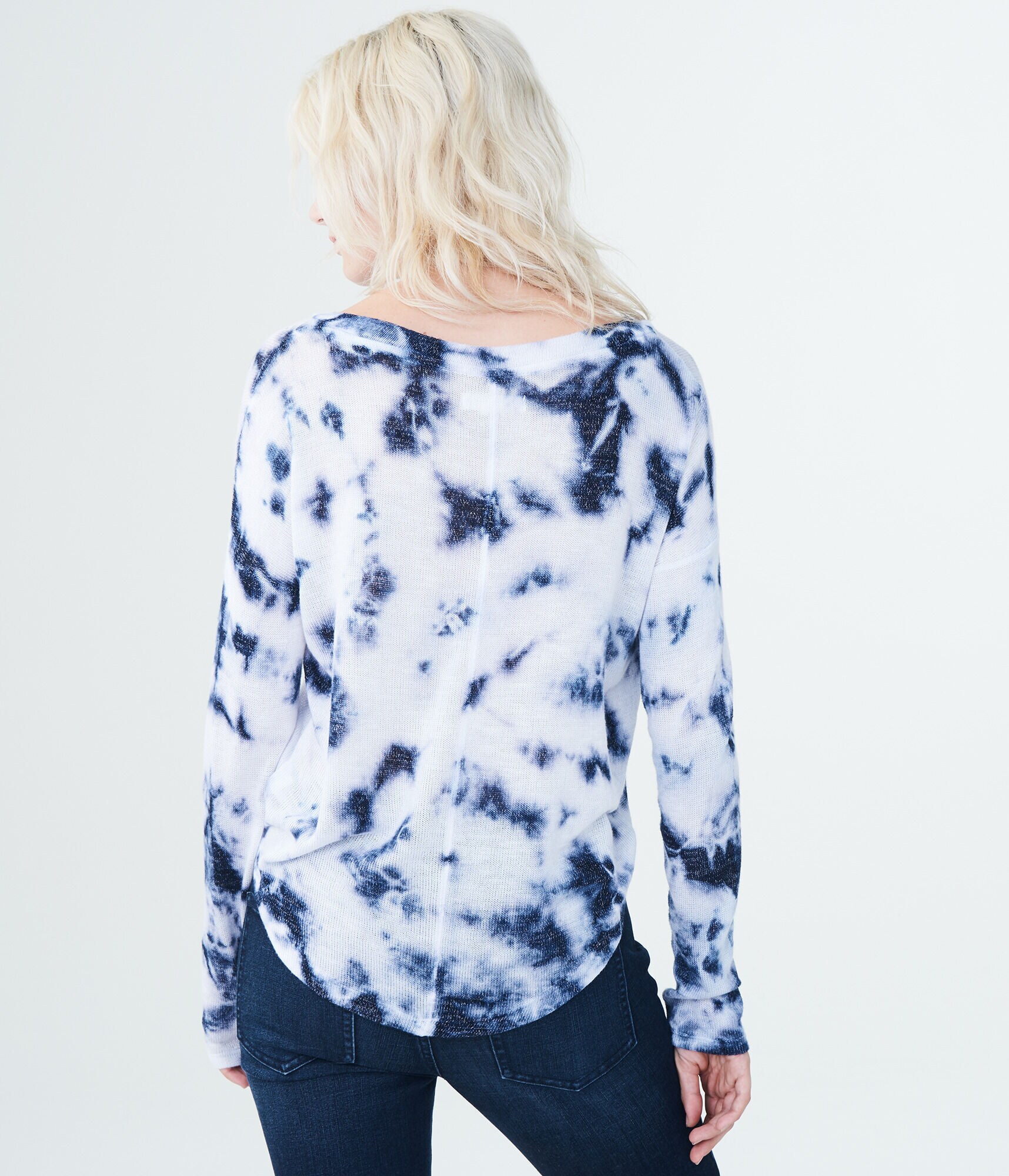 Long Sleeve Tie-Dye Knit Top