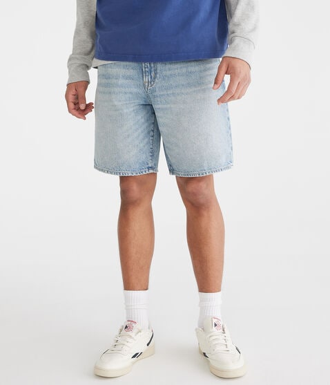 Loose Straight Denim Shorts 9" Loose Straight Denim Shorts 9"