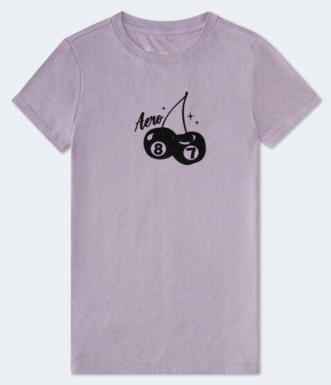 Aero 87 Cherries Flocked Graphic Tee Aero 87 Cherries Flocked Graphic Tee