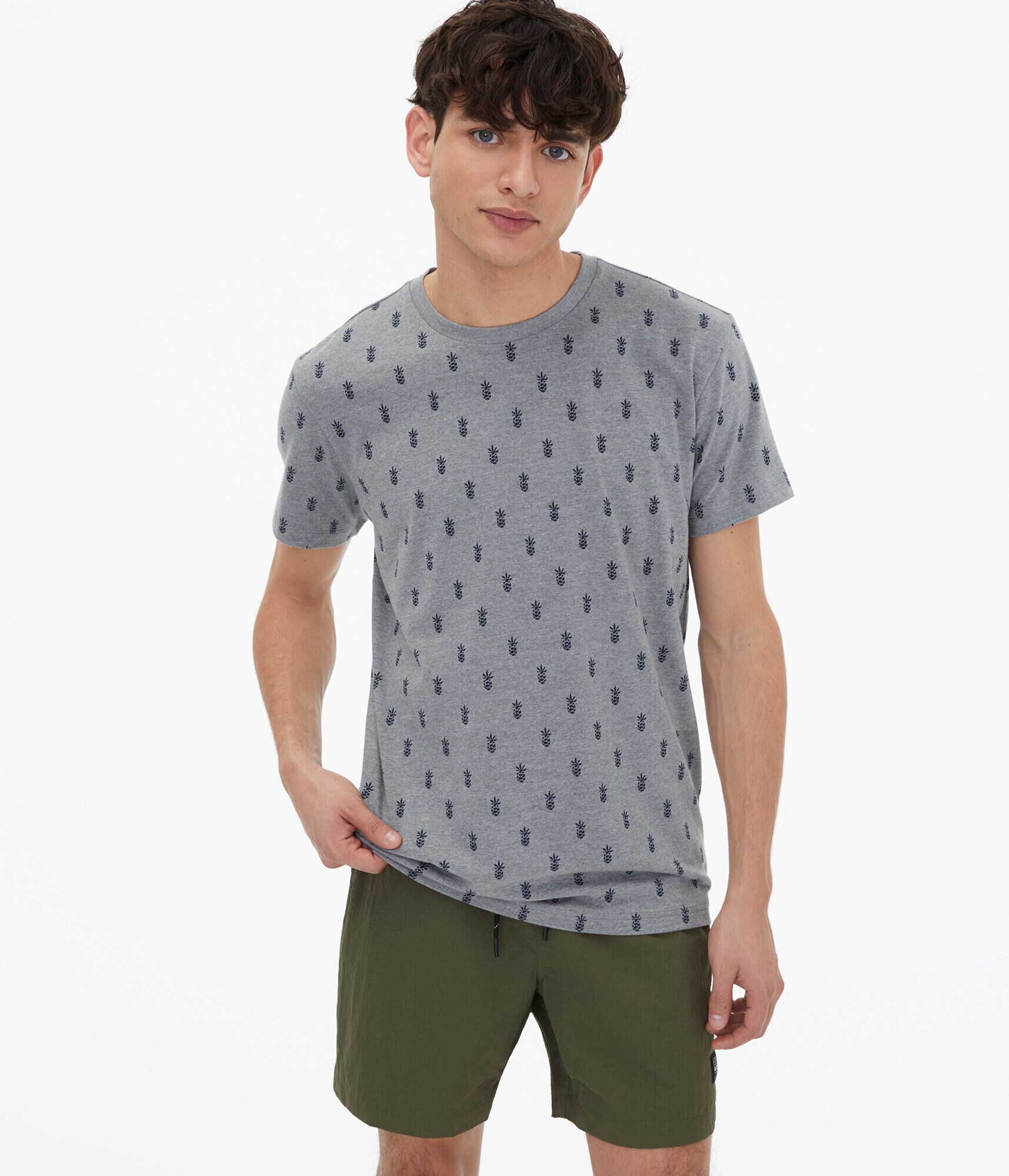 Pineapple Print Graphic Tee