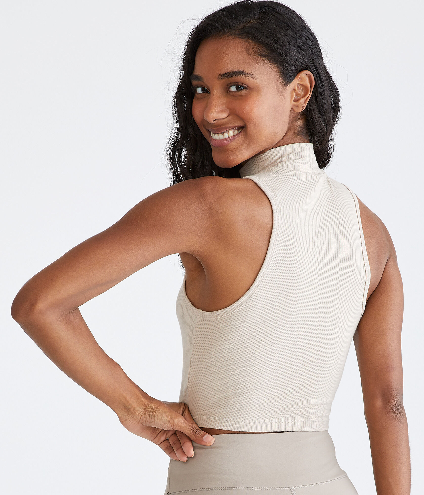 Seriously Soft Cropped Mock-Neck Tank