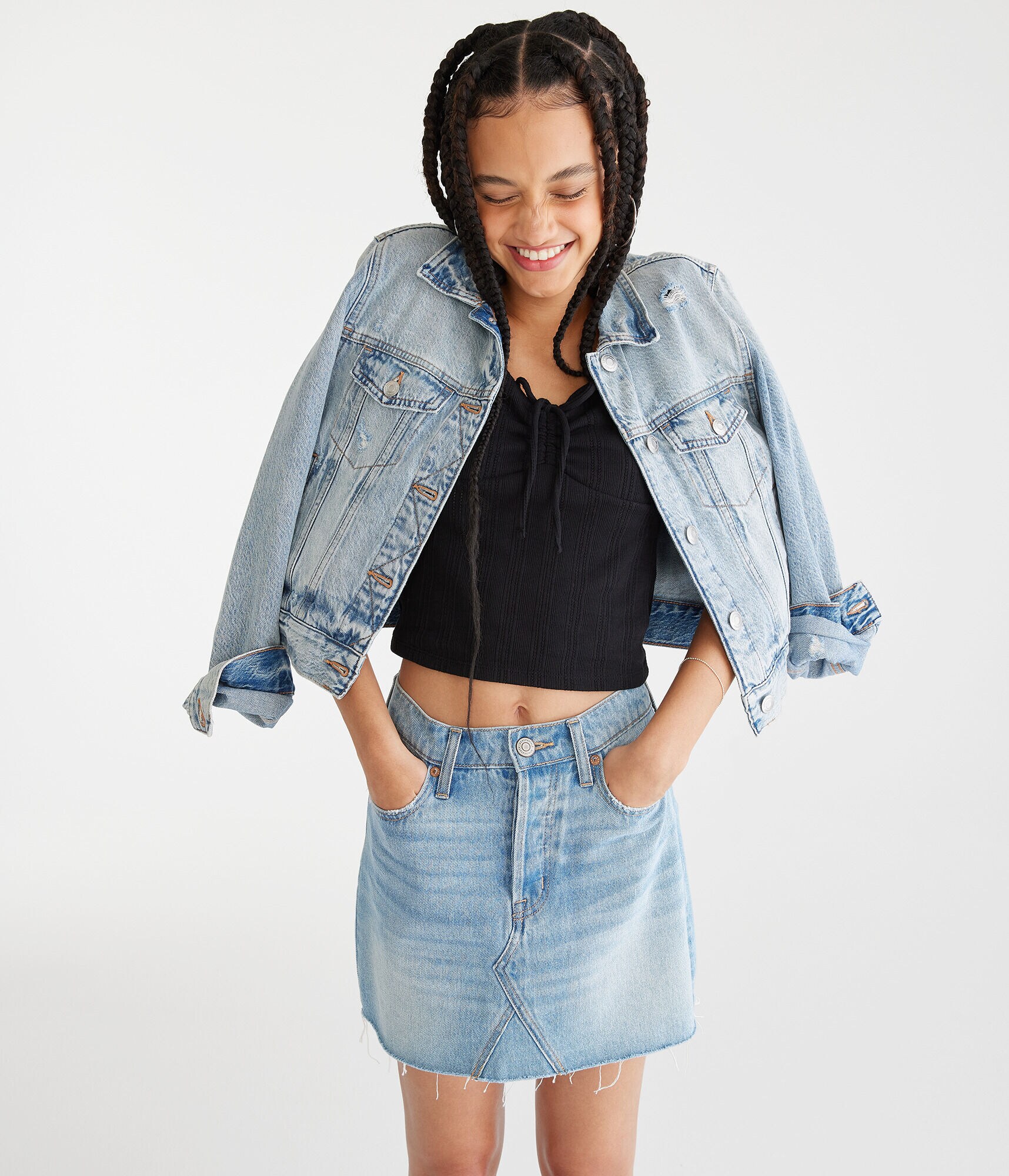 Cinched Scoop-Neck Tee