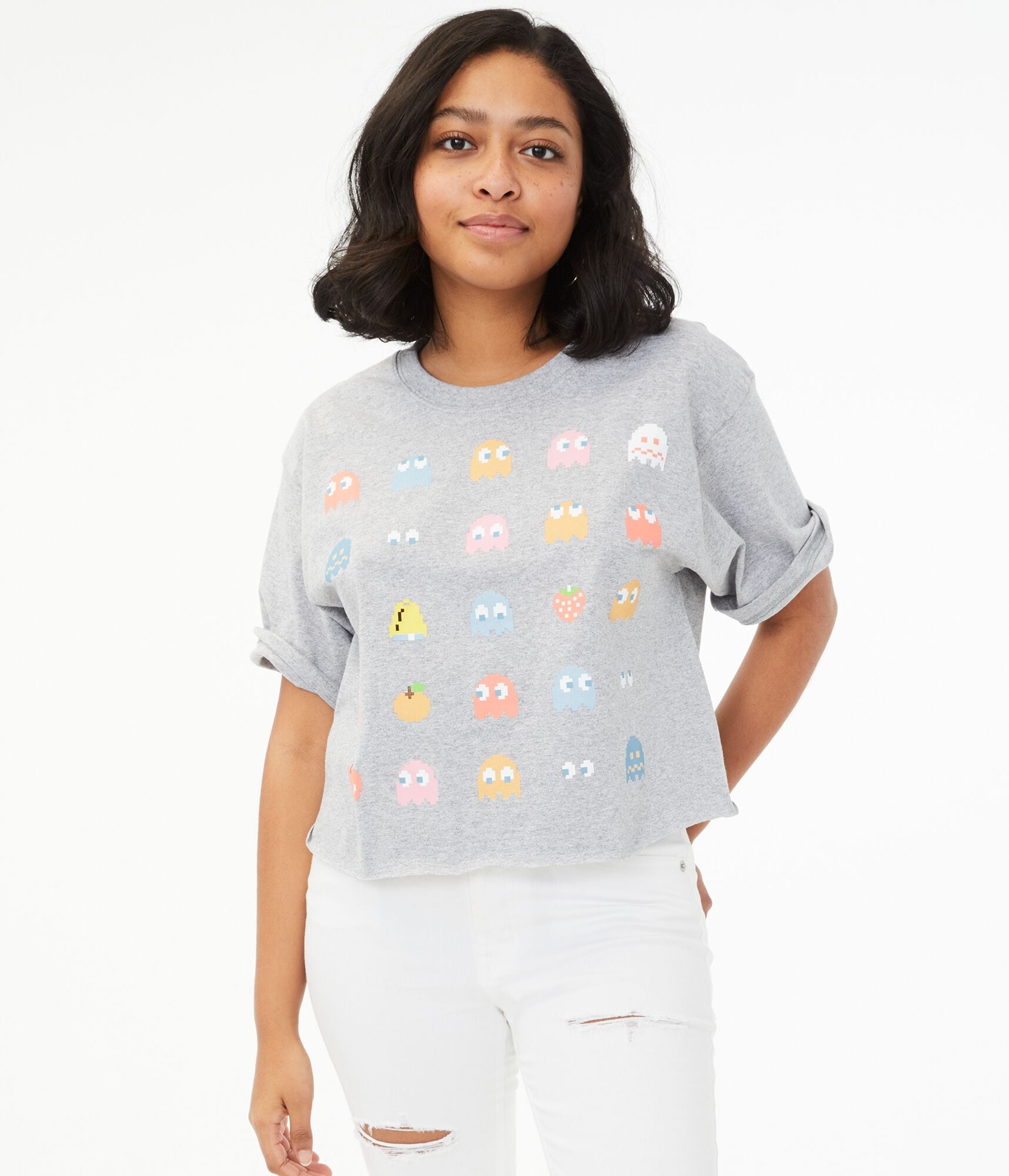 cropped graphic tee
