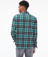 Long Sleeve Plaid Button-Down Shirt