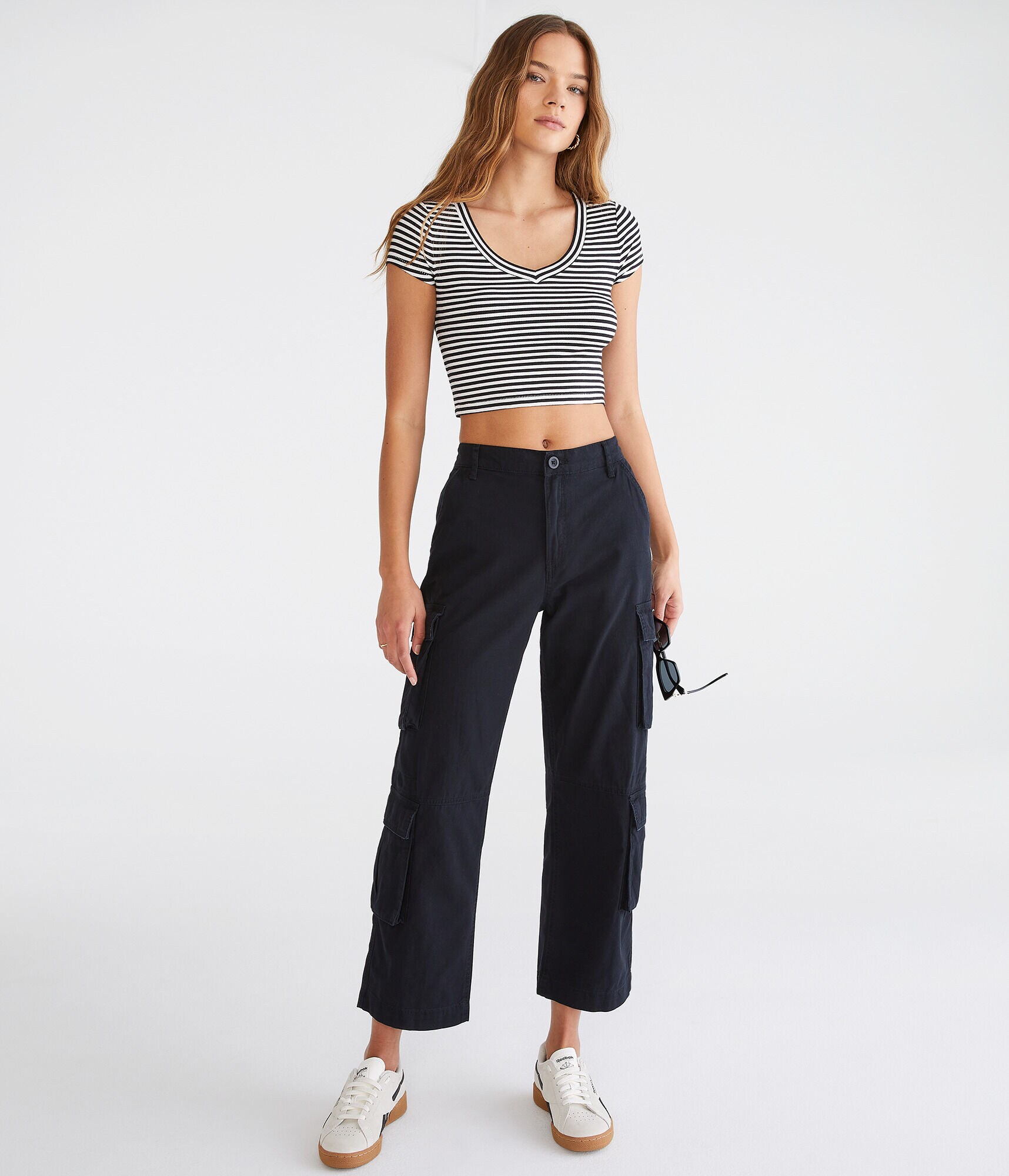 Seriously Soft Striped V-Neck Baby Tee