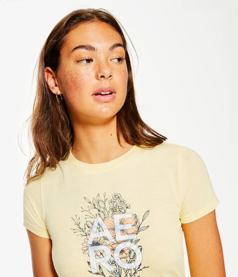 Stacked Aero Floral Graphic Tee Stacked Aero Floral Graphic Tee