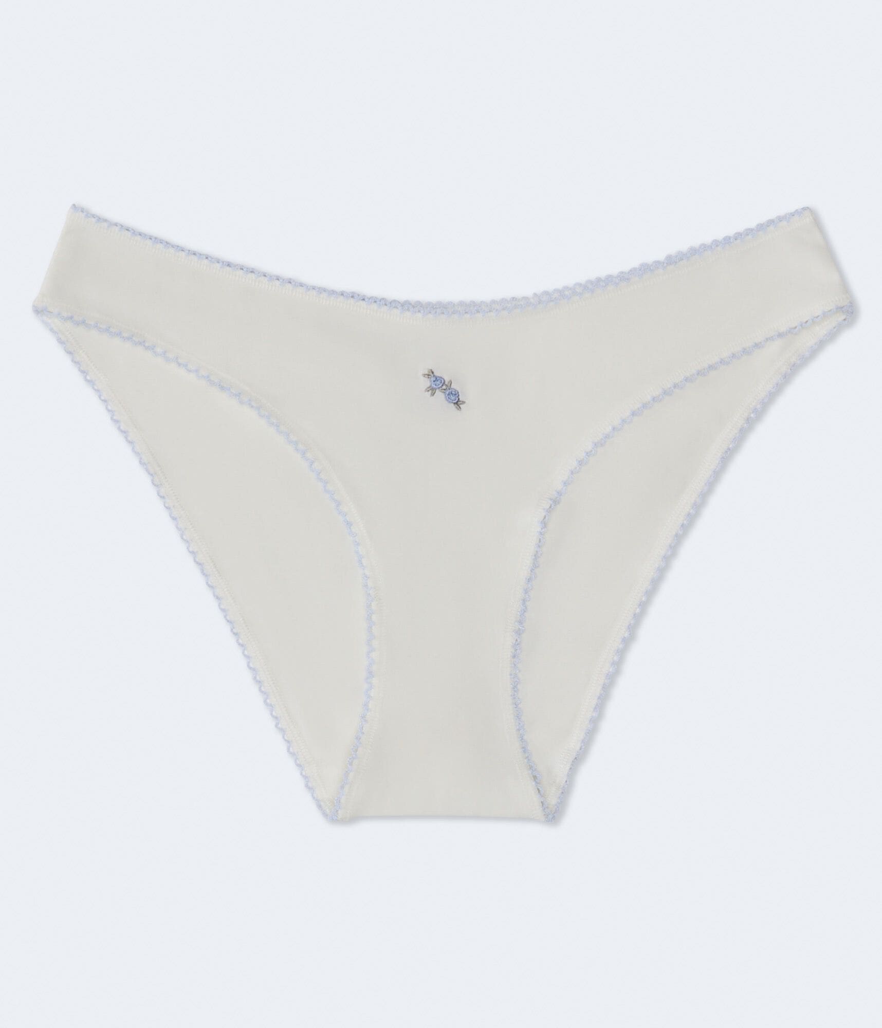 Embroidered Rose Low-Rise Bikini