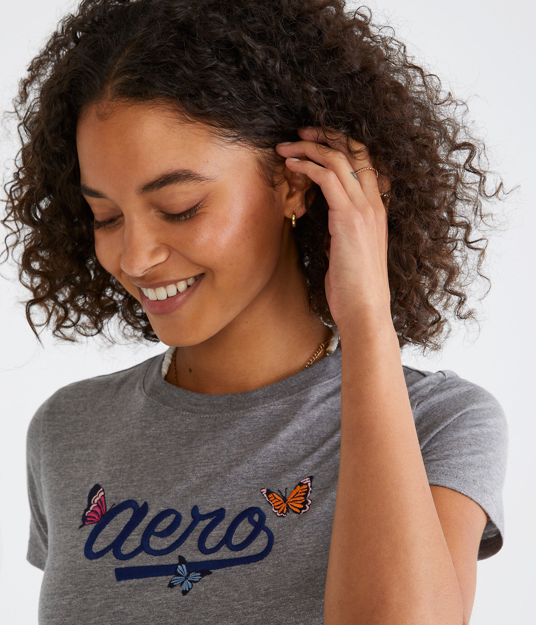 Aero Script Butterflies Graphic Tee