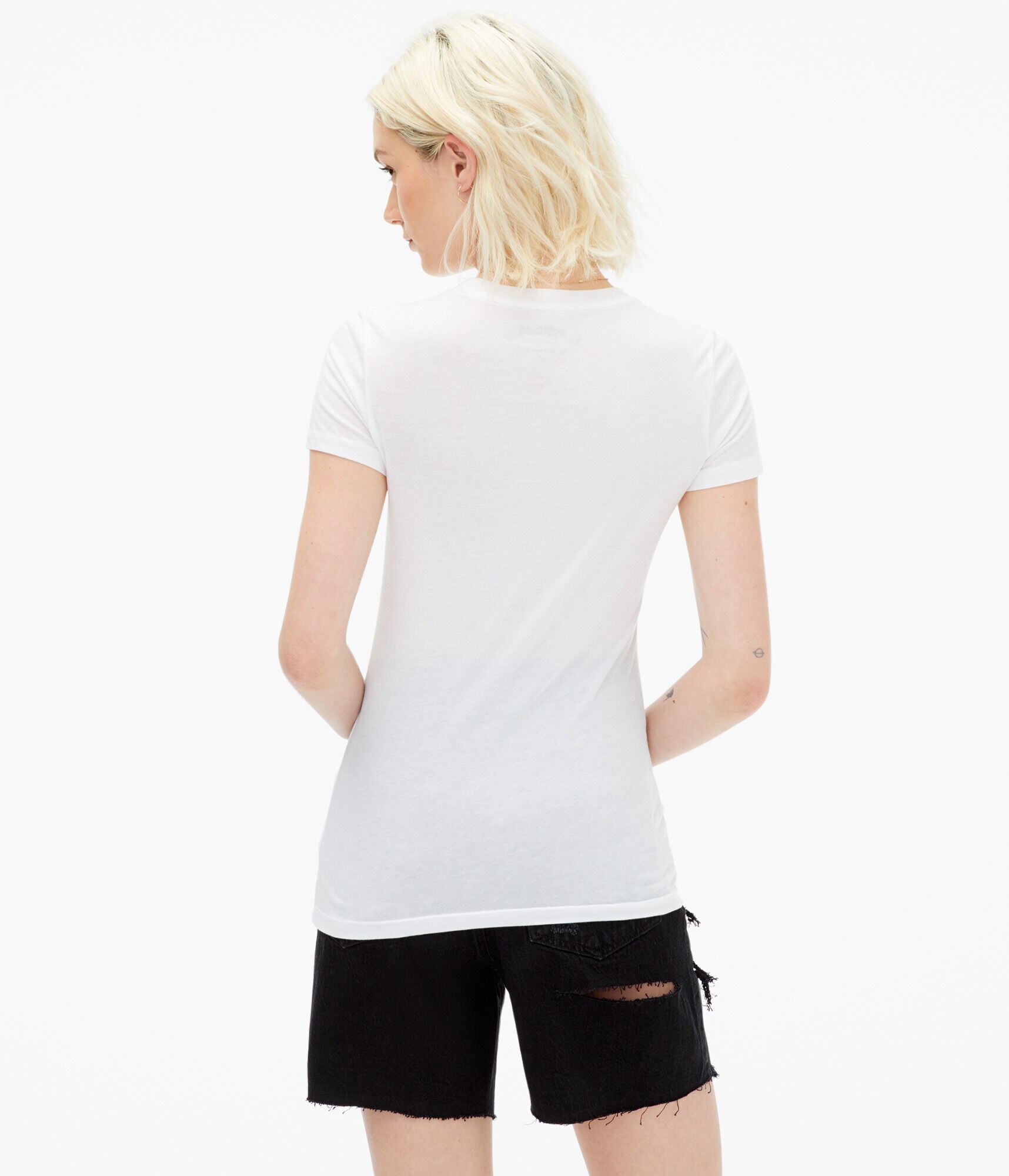 Aeropostale Butterfly Flocked Graphic Tee