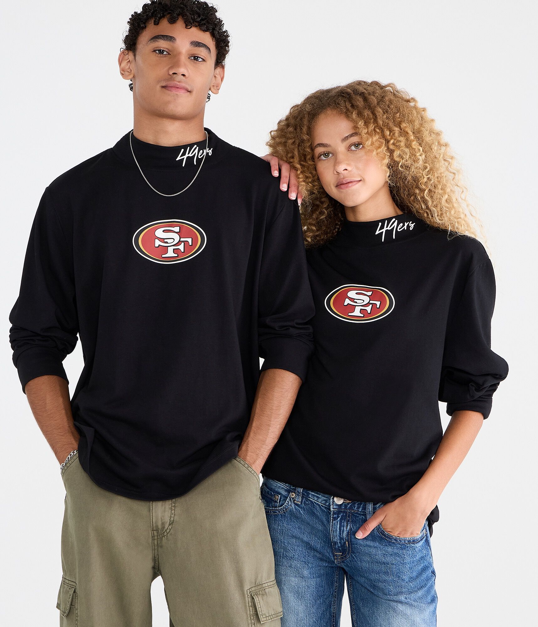 Long Sleeve San Francisco 49ers Mock-Neck Tee