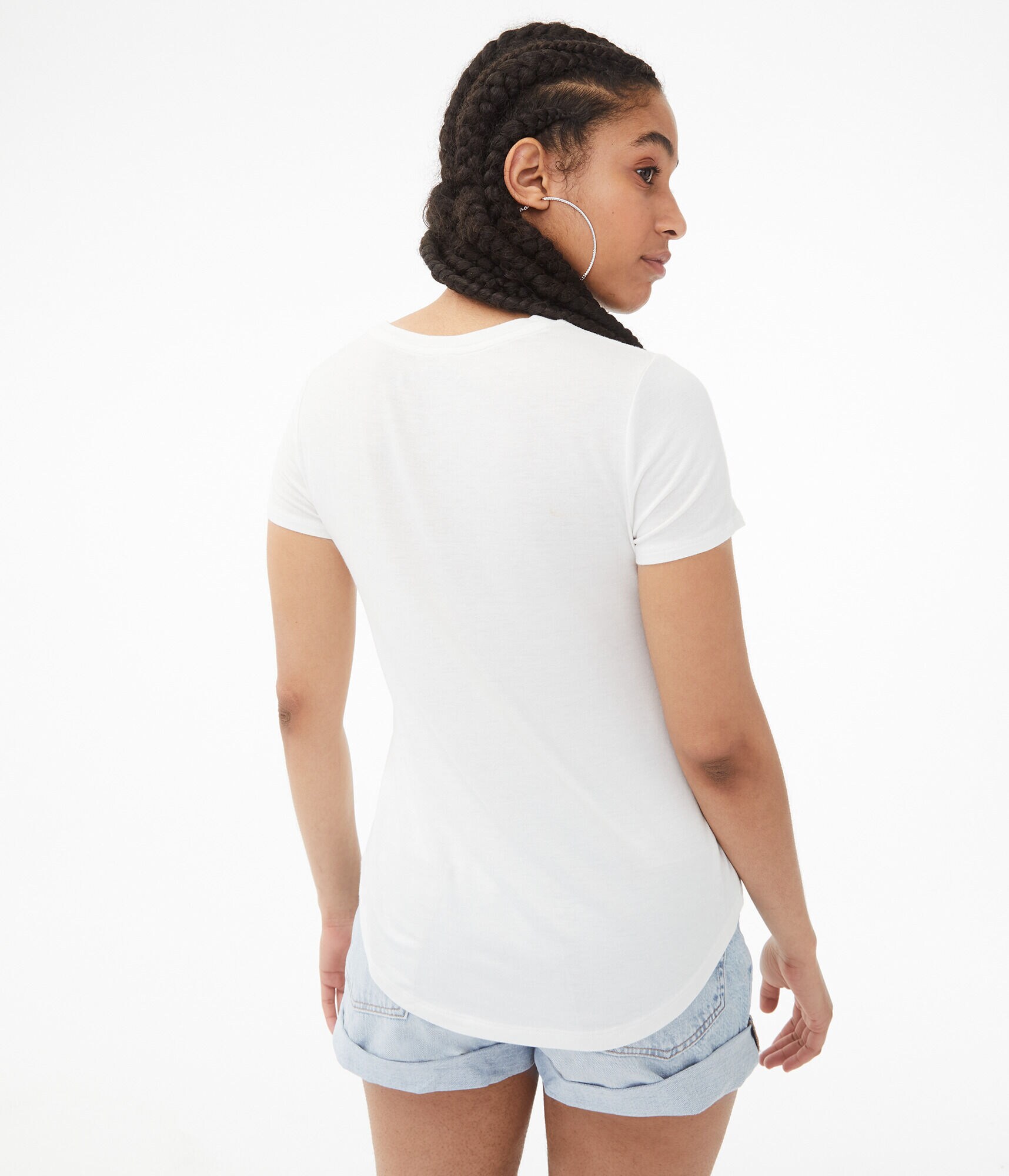 Seriously Soft Floral Embroidered Crew Tee