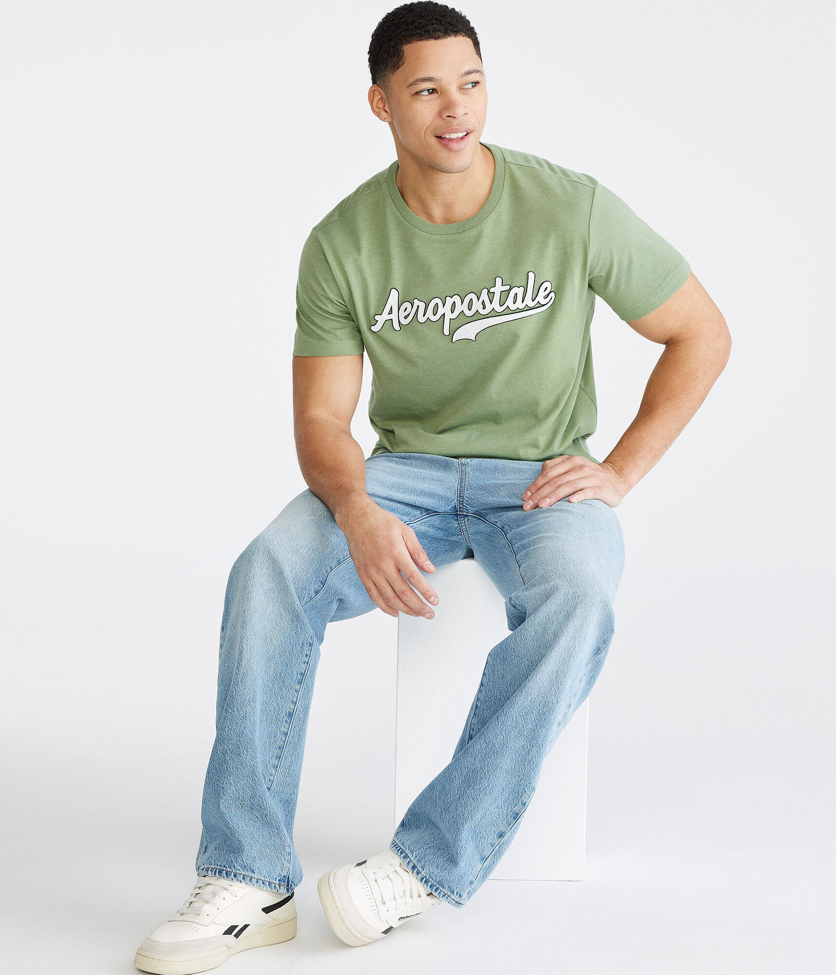 Aeropostale Script Appliqu&eacute; Graphic Tee