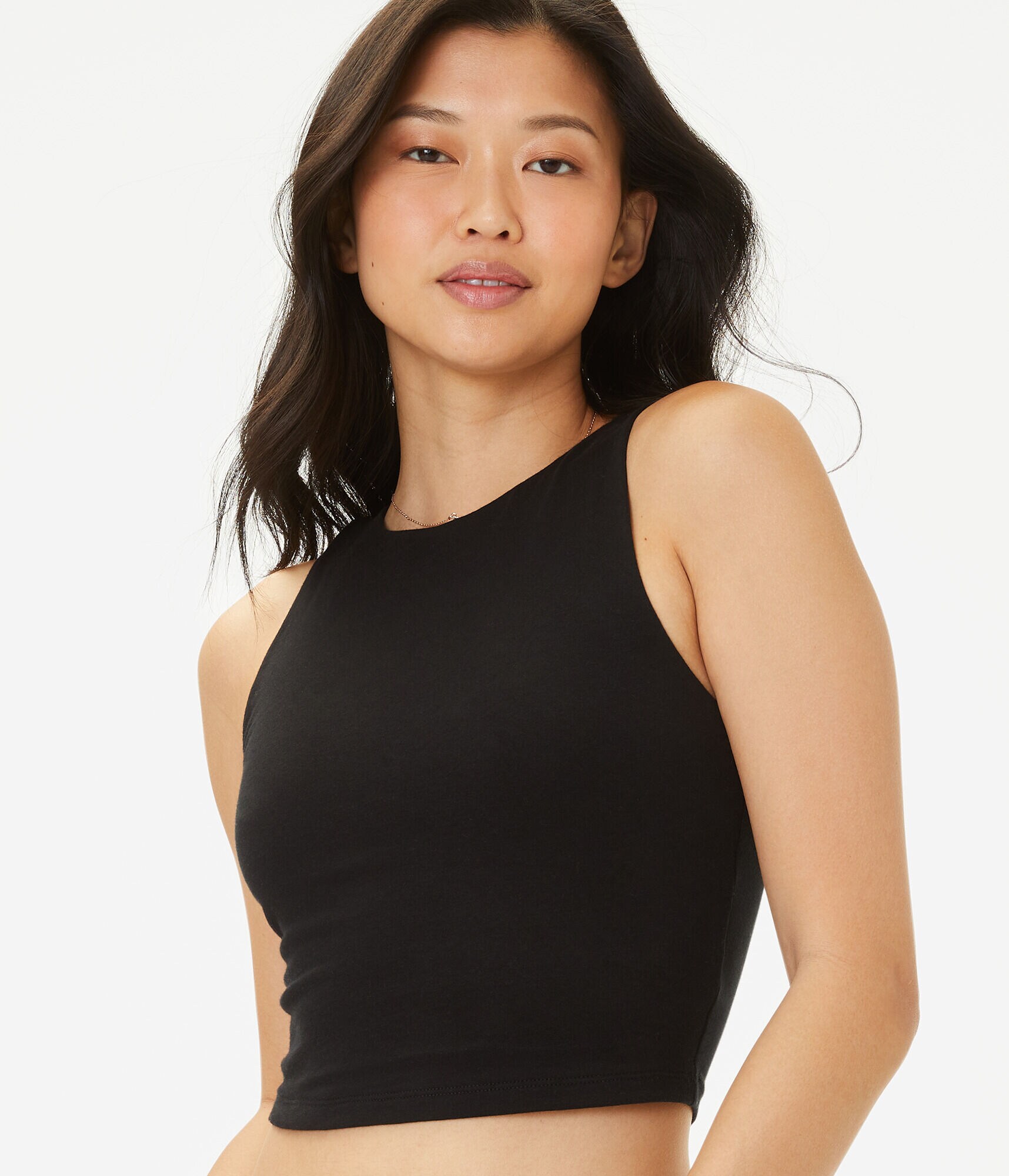 High-Neck Cropped Tank