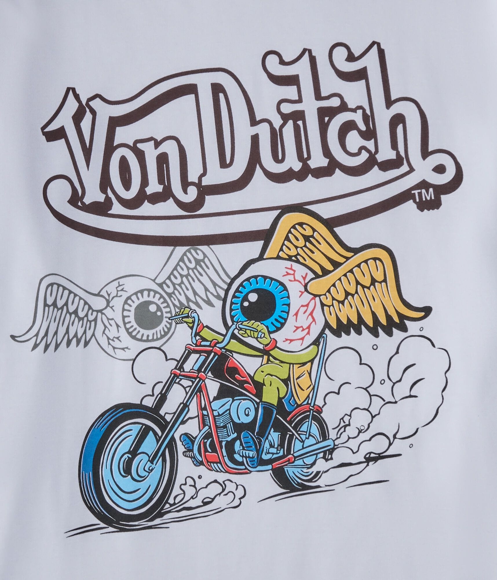 Von Dutch Motorcycle Eyeball Relaxed Graphic Tee