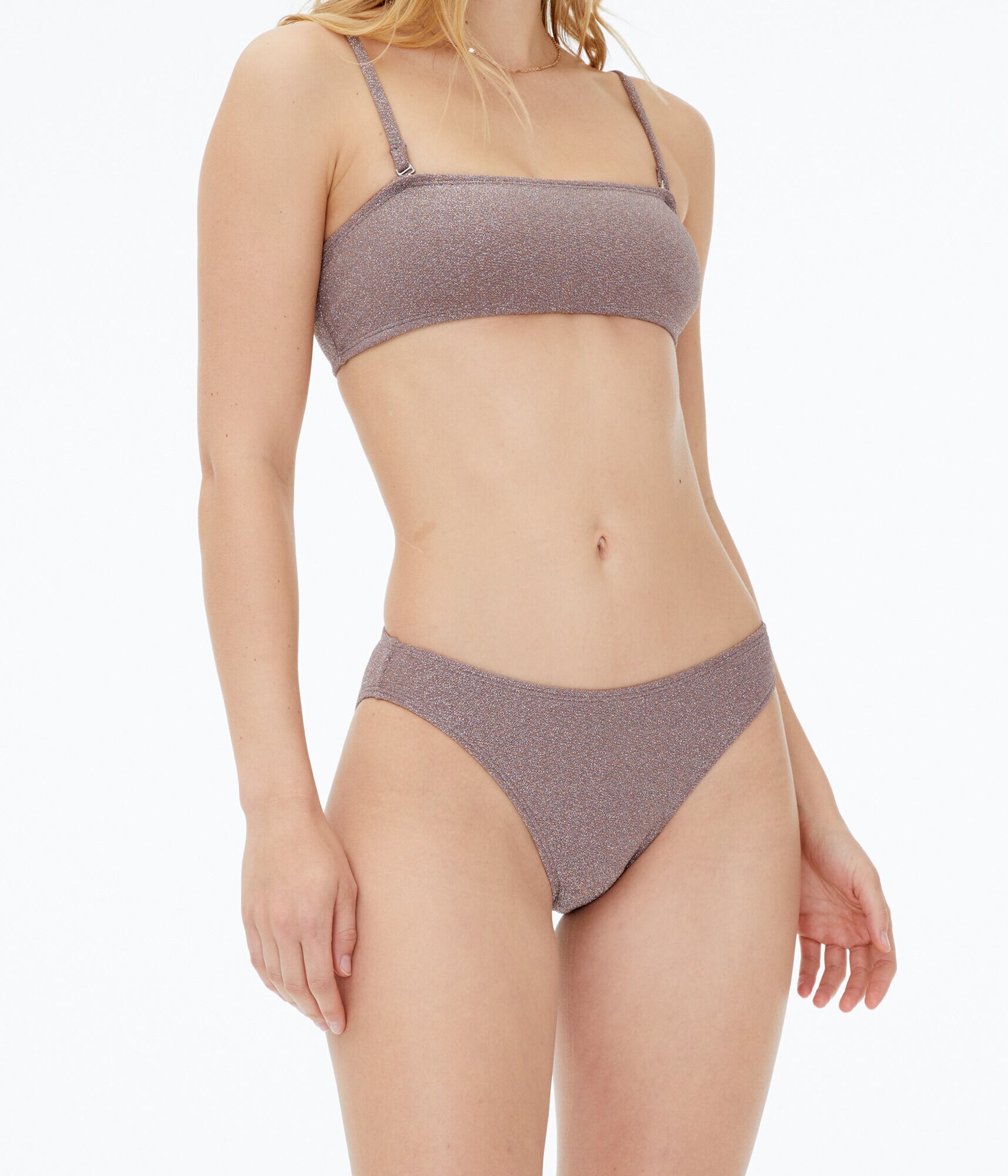Shimmer Cheeky Bikini Bottom