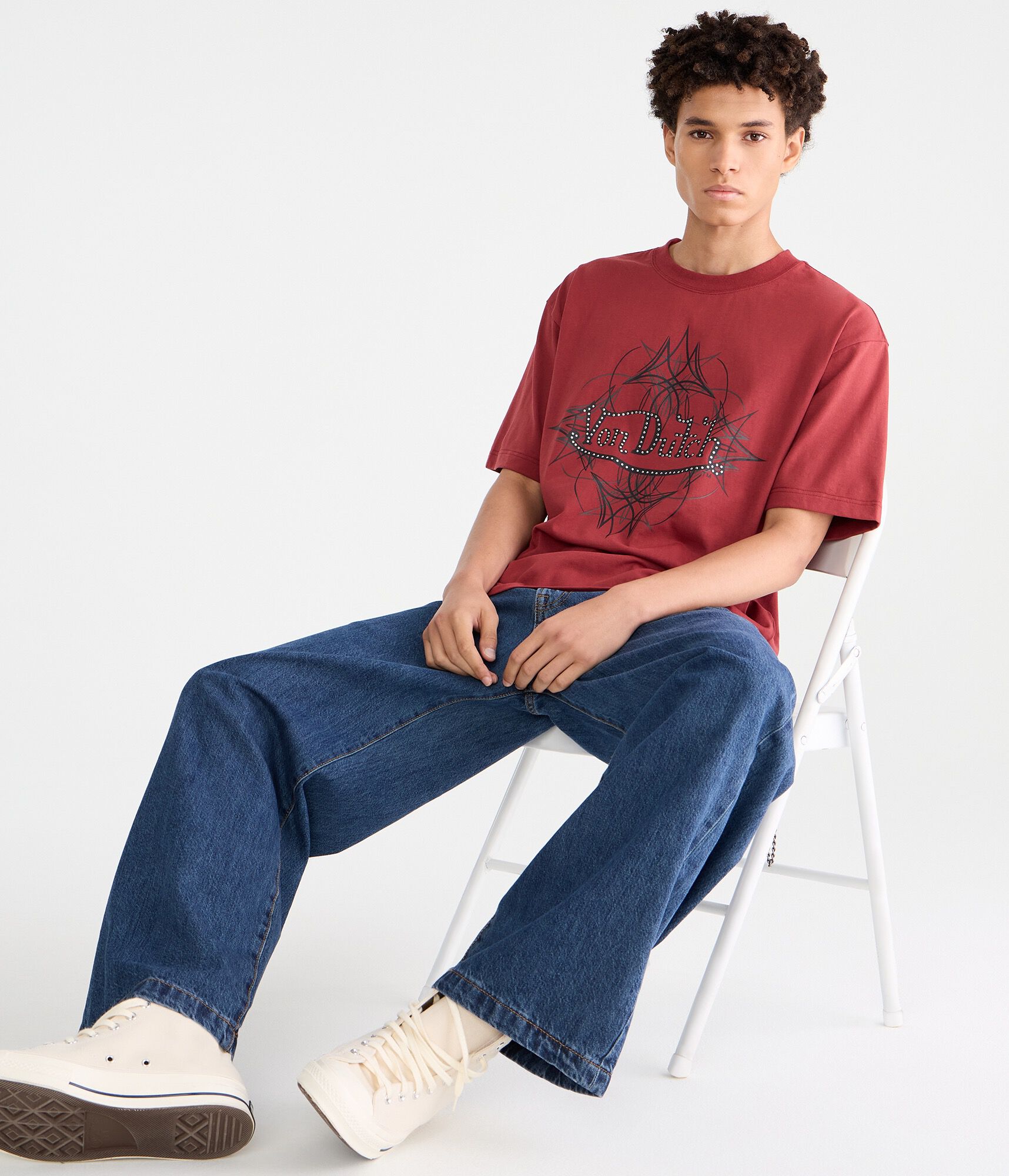 Von Dutch Studded Graphic Tee