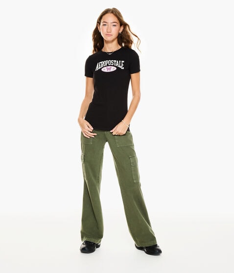 Aeropostale Butterfly Appliqué Graphic Tee Aeropostale Butterfly Appliqué Graphic Tee