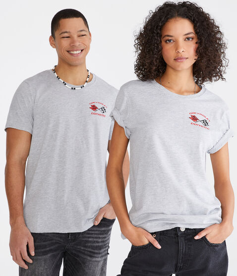 Chevrolet Corvette Flags Oversized Graphic Tee Chevrolet Corvette Flags Oversized Graphic Tee