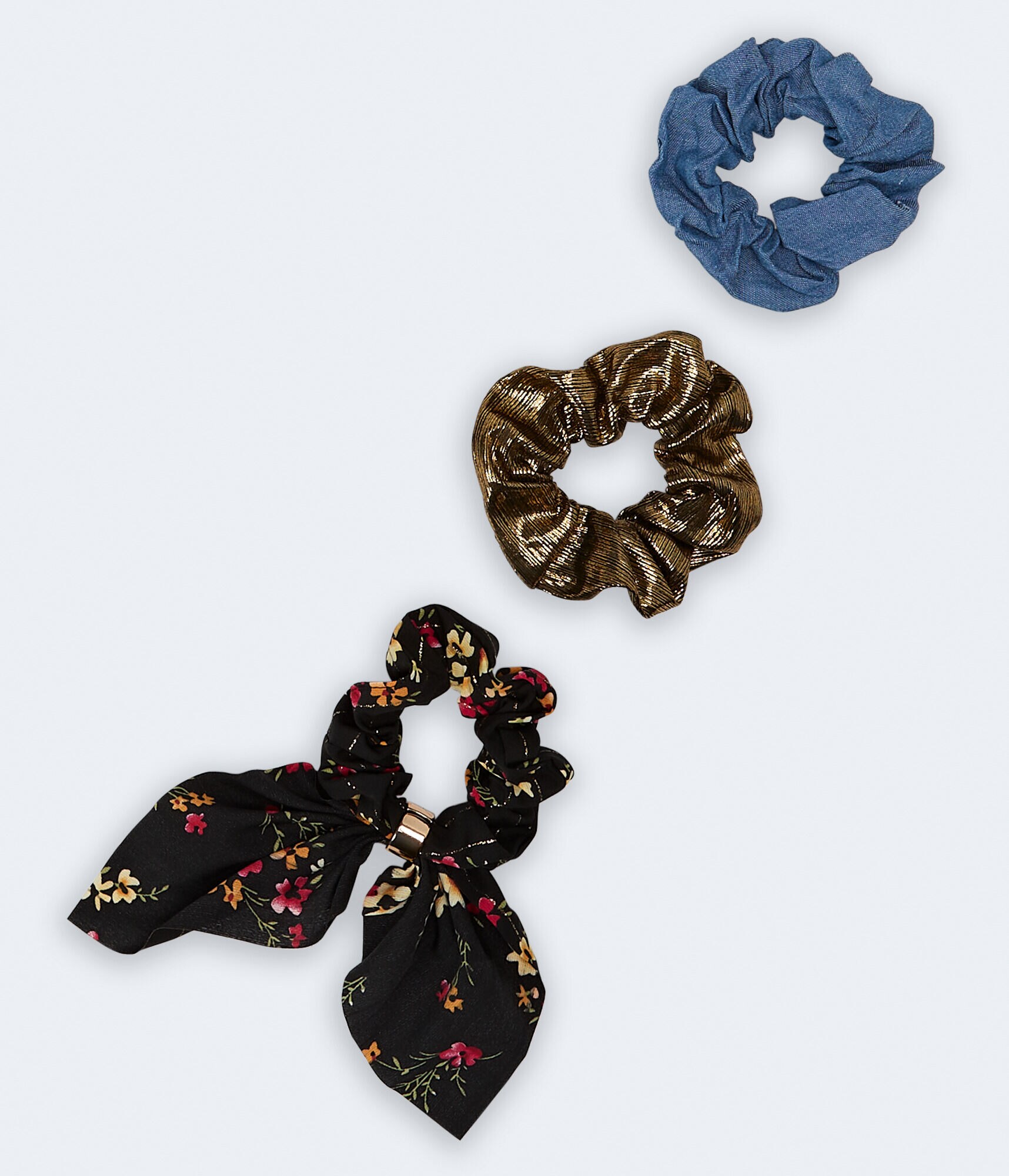 Metallic Scrunchie 3-Pack