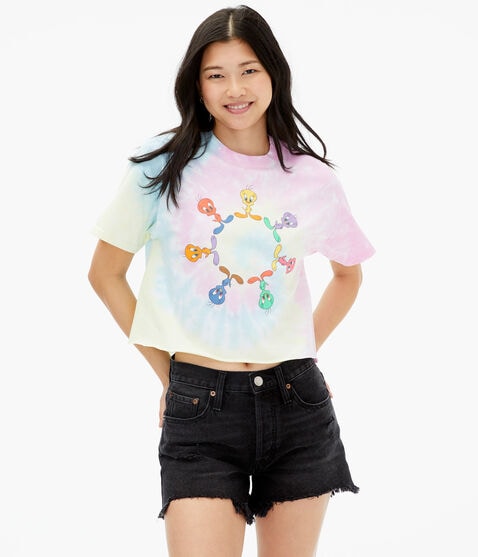 Looney Tunes Tweety Bird Tie-Dye Graphic Tee Looney Tunes Tweety Bird Tie-Dye Graphic Tee