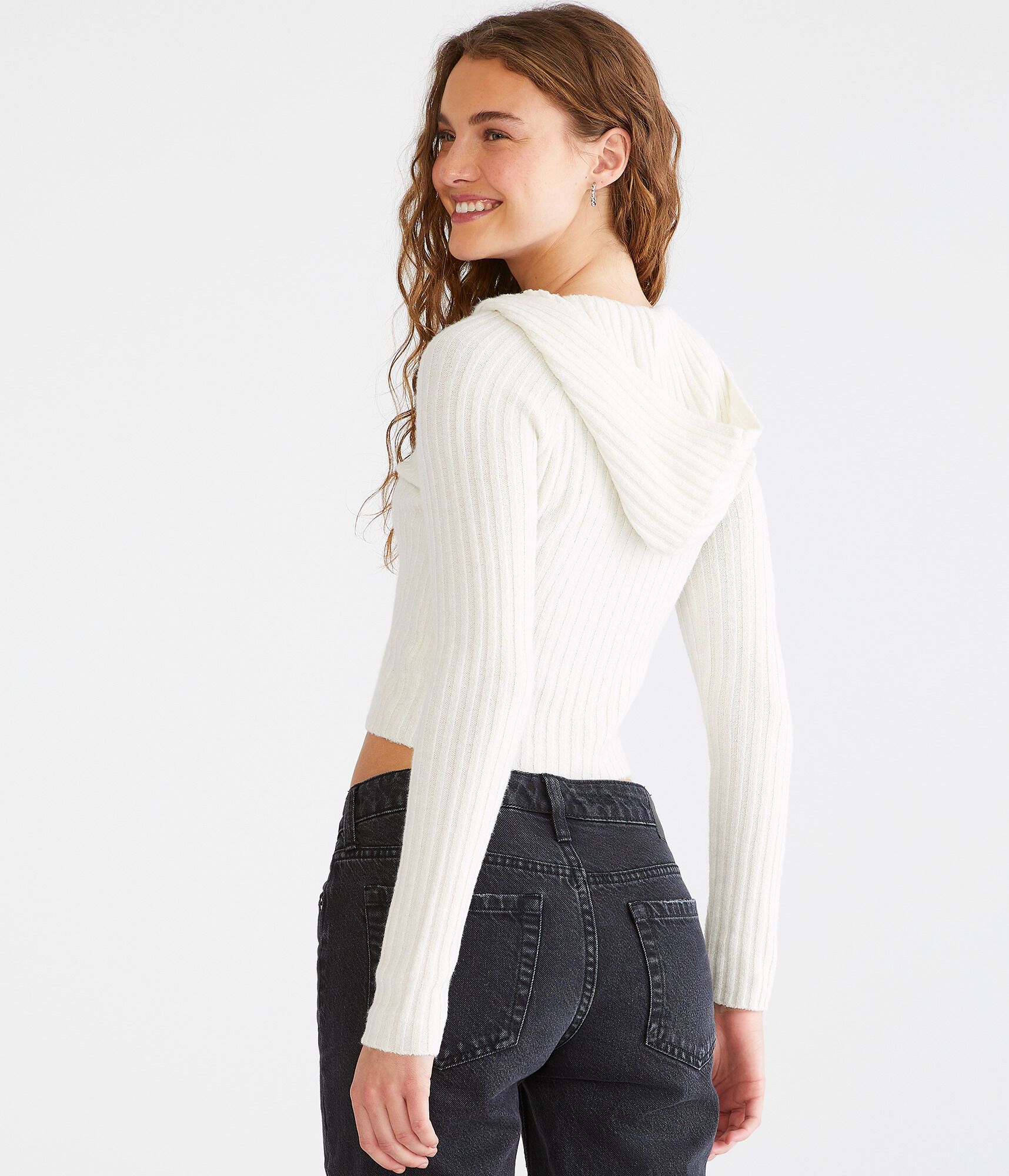 Cozy Cropped Sweater Hoodie