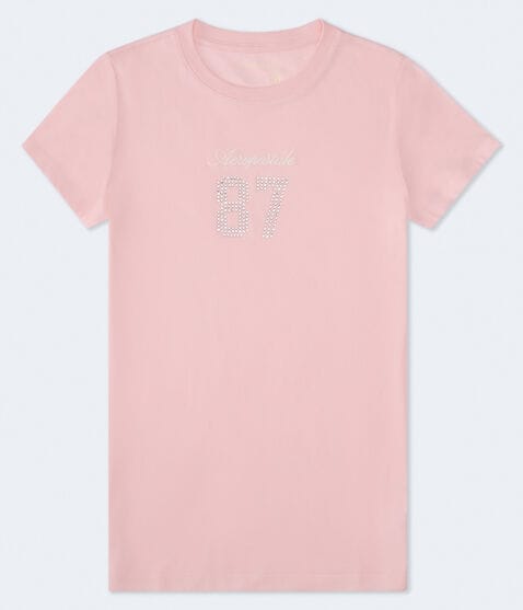 Aeropostale 87 Rhinestone Graphic Tee Aeropostale 87 Rhinestone Graphic Tee