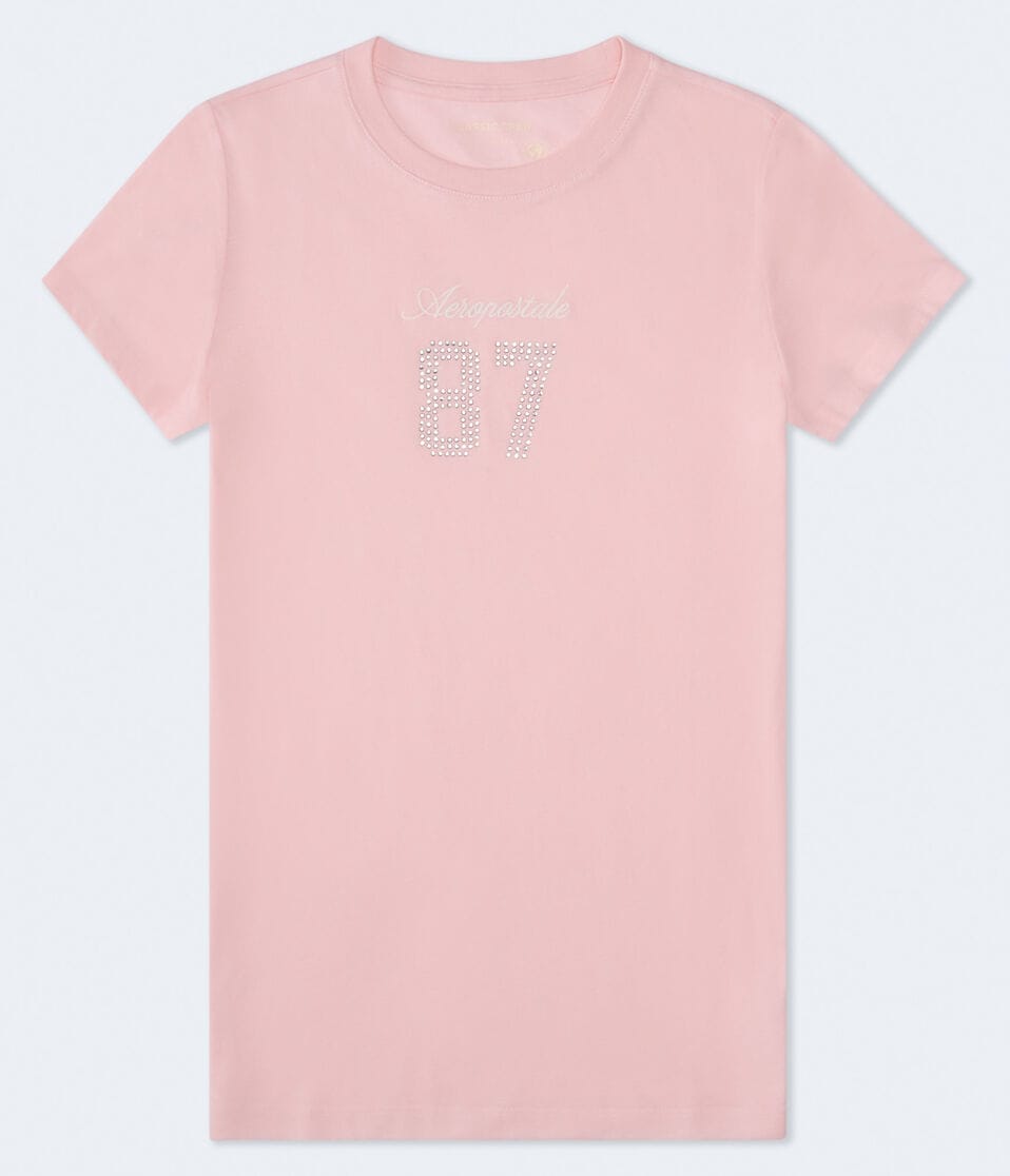 Aeropostale 87 Rhinestone Graphic Tee