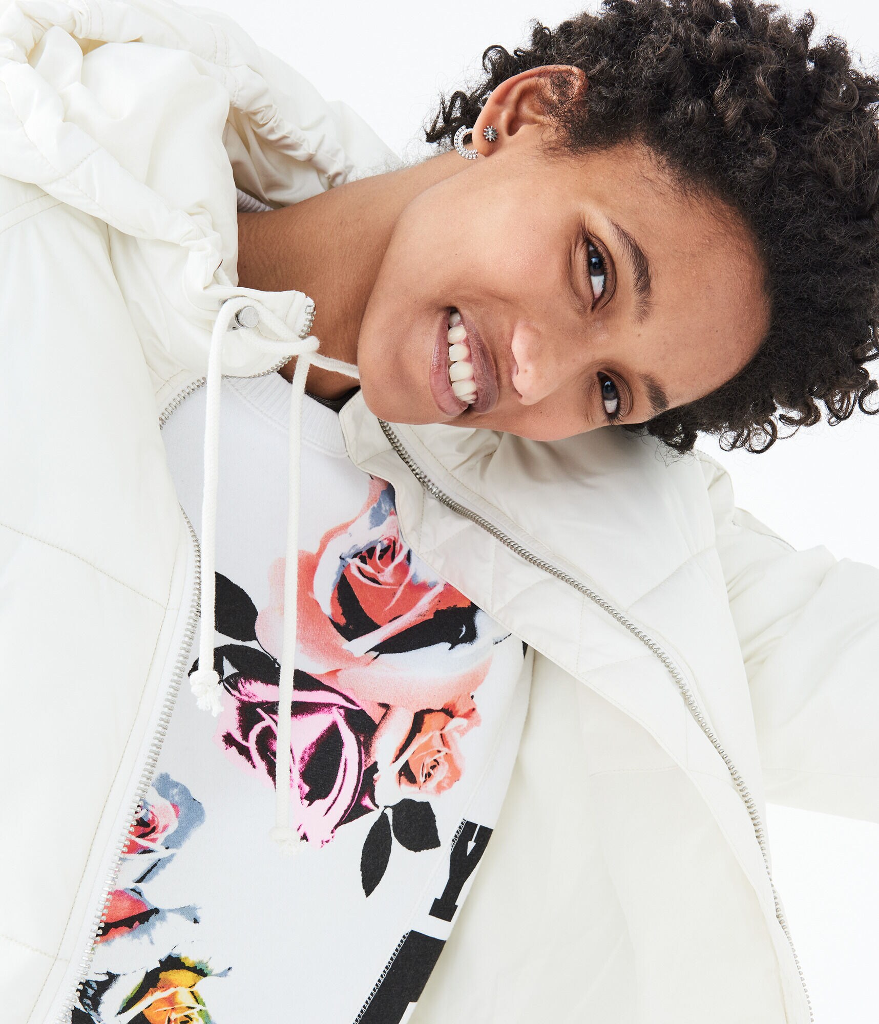 Solid Oversized Puffer Jacket